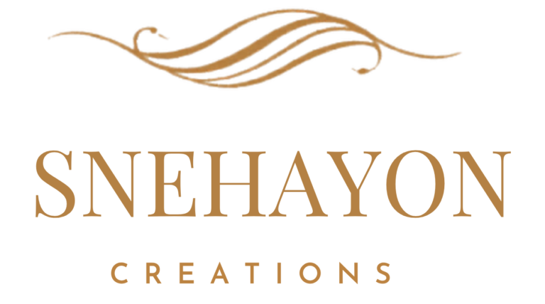Logo with flowing thread for Snehayon Creations1